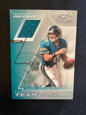 2001 Donruss Classics Team Colors Jaguars Football Card #TC27 Mark Brunell Jsy