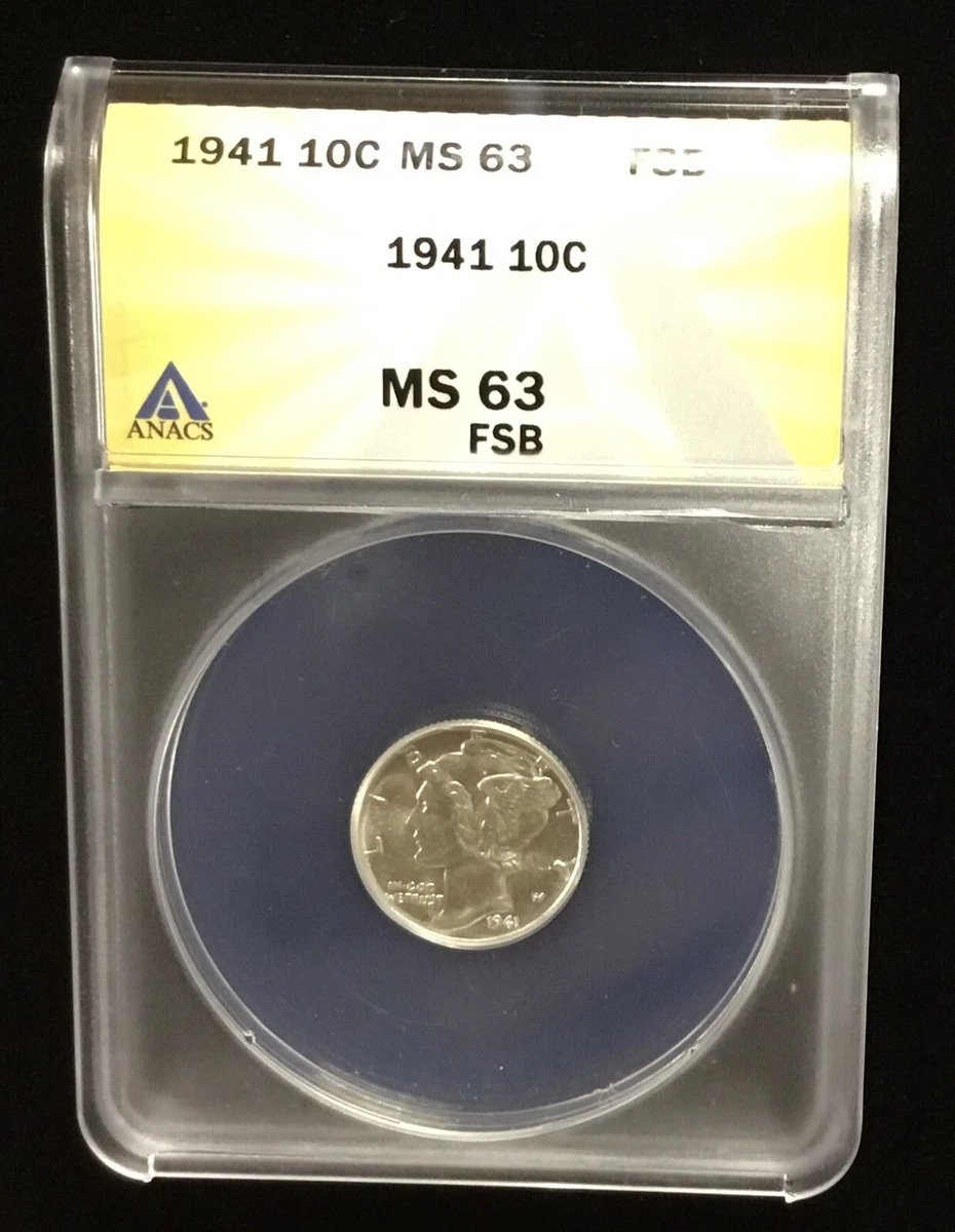 MS 63 Graded 1941 Year Mercury Dimes (1916-1945) for sale | eBay