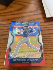 2021 Panini Prizm Noah Syndergaard RED WHITE & BLUE PRIZM Card #35   Mets
