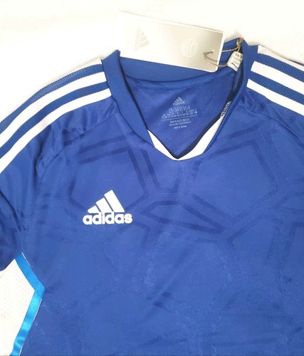 ADIDAS BOYS CONDIVO 22 SOCCER JERSEY Size L (13-14 YEARS) BLUE/WHITE YOUTH SHIRT - Picture 16 of 21