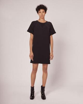 NWT $195 Rag & Bone Washed Terry Sweatshirt Dress in Black sz S