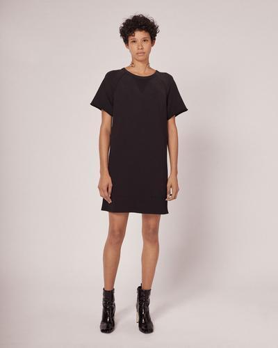 NWT $195 Rag & Bone Washed Terry Sweatshirt Dress in Black sz S