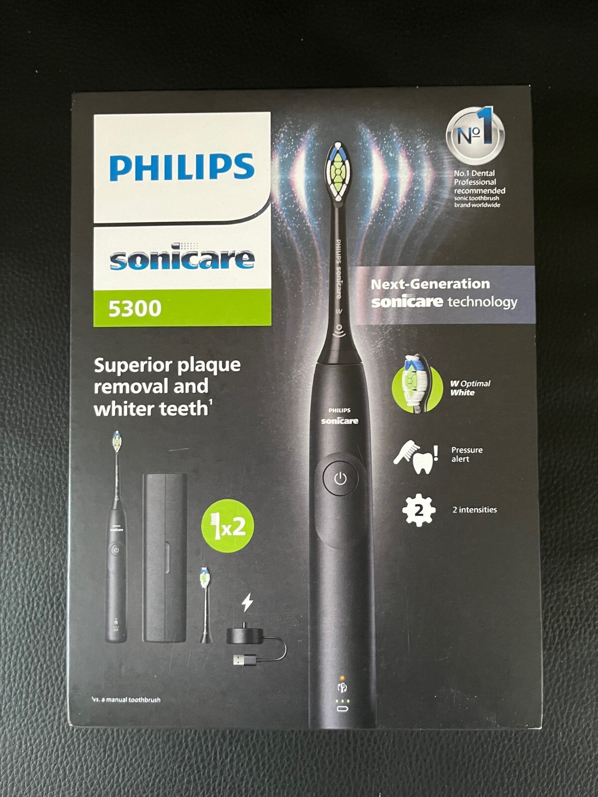 Philips Sonicare 5300 Electric Toothbrush Black HX7101/03 - Brand New Sealed Box