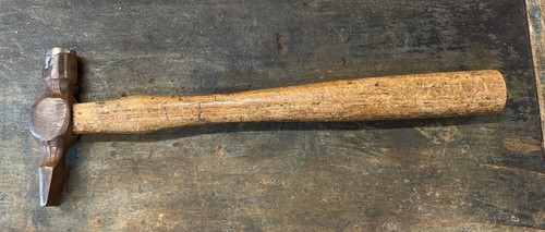 Vintage Solid Cast Steel Cross Pein Hammer 6oz 11” Long - Picture 2 of 8