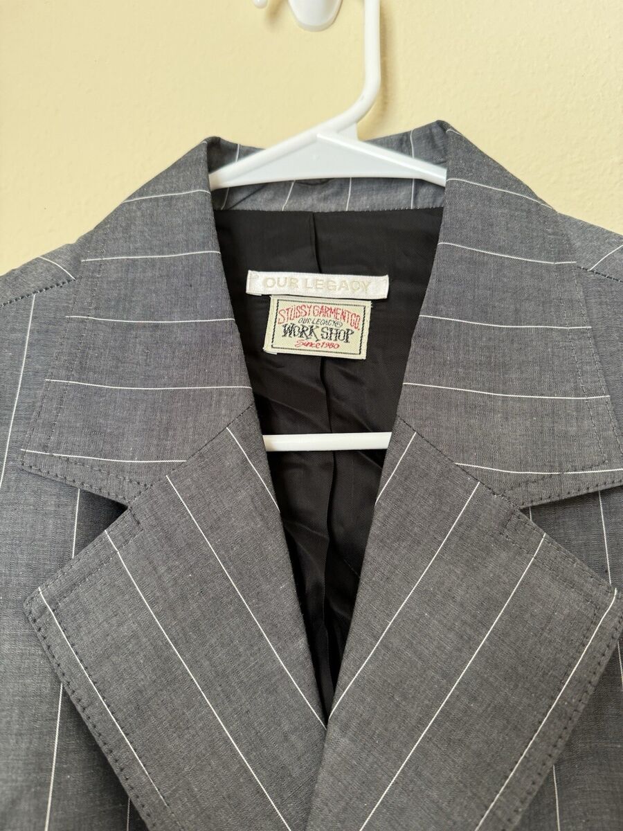 Our Legacy x Stussy New Club Jacket Charcoal Pinstripe Our Legacy x Stussy New Club Jacket Charcoal Pinstripe