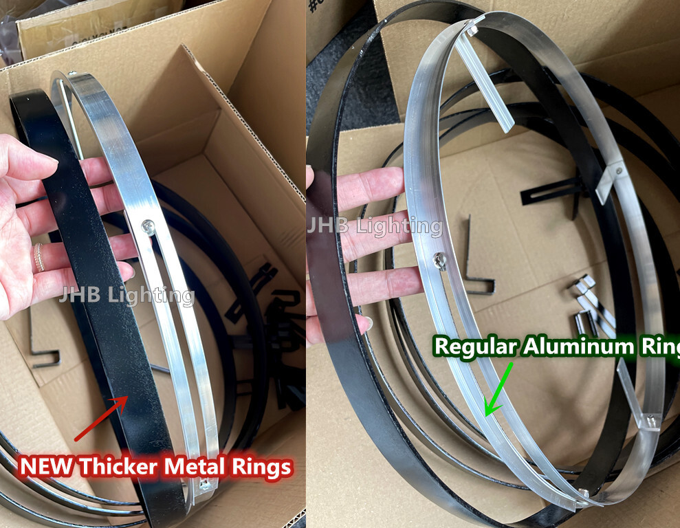 JHB  17.5" APP Remote QUAD ROW CHASING Flowing LED Wheel Rings Lights（Metal）