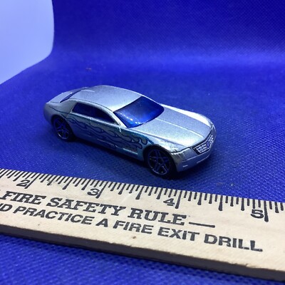 Hot Wheels 2003 Cadillac V-16 TM GM SILVER WITH BLUE FLAMES | eBay