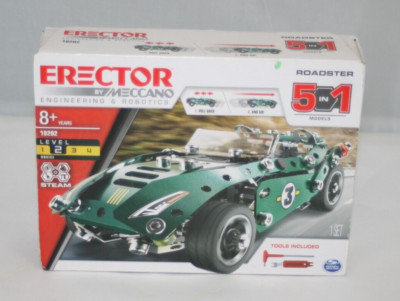 Erector by Meccano Engineering & Robotics 18202 5-in-1 Roadster Model Lvl 2 NIB