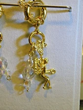 Kirks Folly  keyring bracelet fairy crystal add a charm gold