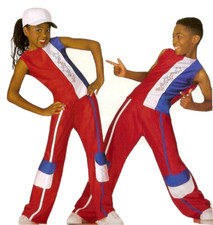 RAP USA Adult X-Large Dance Costume Unisex Jazz Hip Hop Cargo Pocket Pants  Top