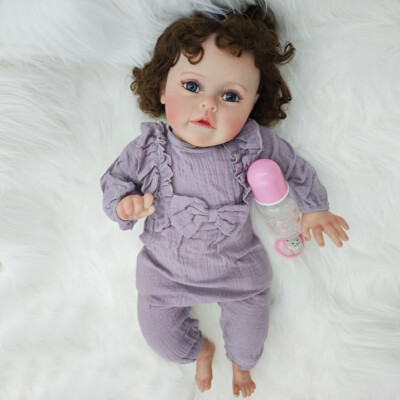24'' Lifelike Reborn Baby Dolls Sue-Sue Vinyl Cloth Body Reborn Toddler Girl