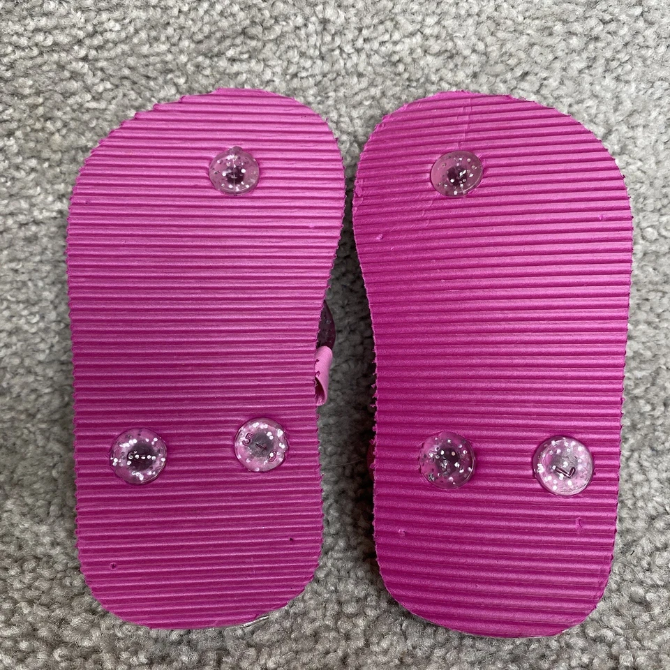 Minnie Mouse Sandal Flip Flops Disney Summer Shoes Toddler Size S (5/6) - Image 2 of 4