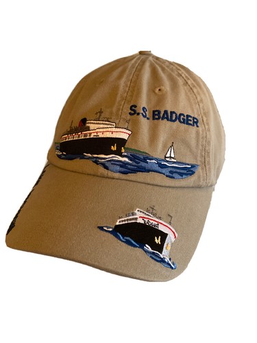 Lake Michigan S.A. Badger Khaki Hat Cap 