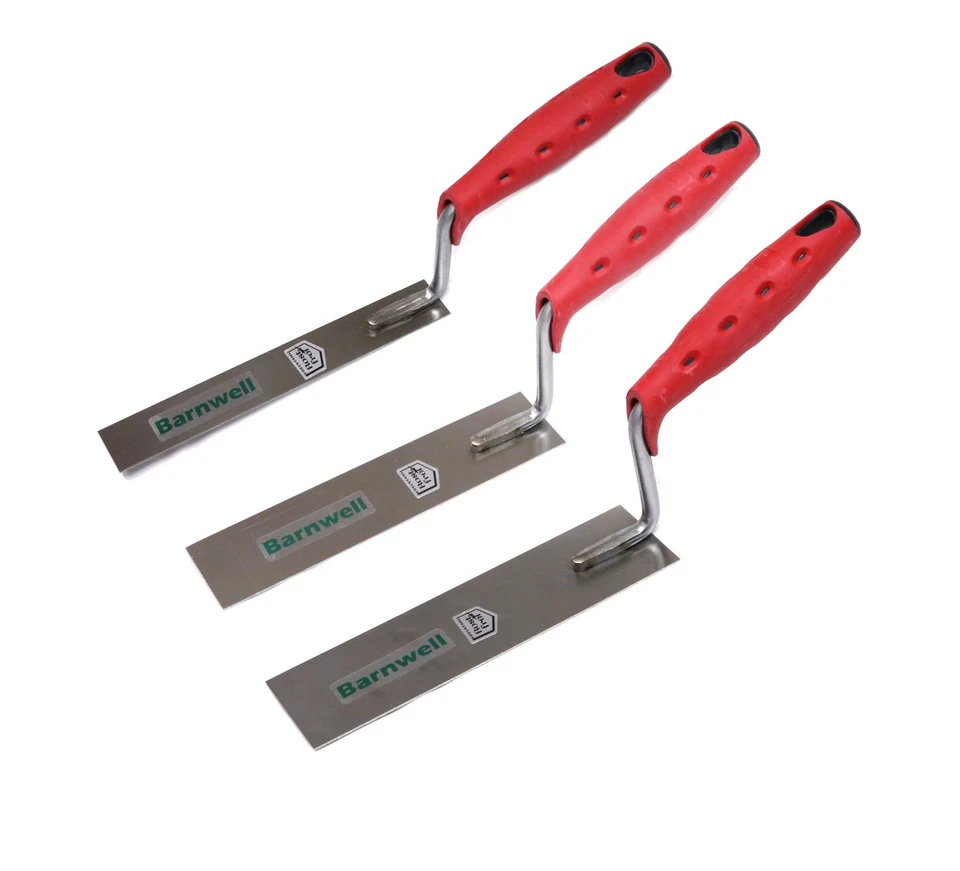 Barnwell Stainless Steel Margin Trowel Plastering Tool Soft Grip Handle