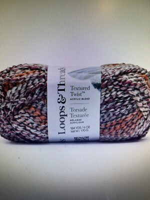 Textured Twist Yarn by Loops & Threads -- Vibrant Night -- NIP
