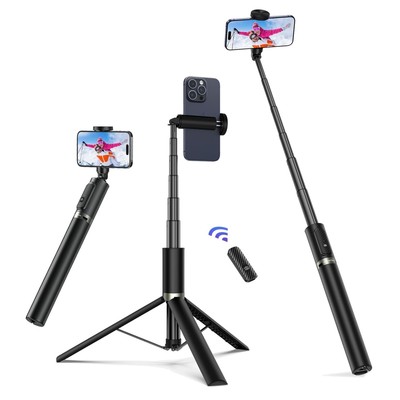Selfie-Stick Stativ Aluminium 174cm Bluetooth Fernbedienung Handyhalter