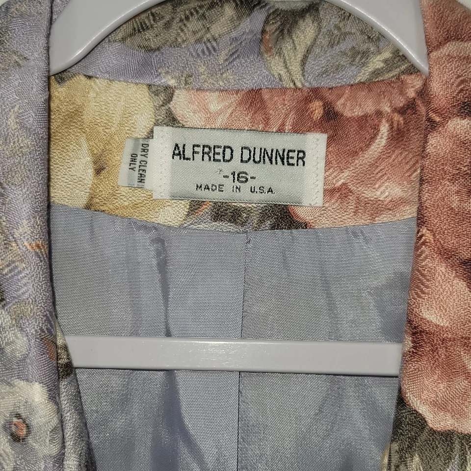 Traje Falda Floral Alfred Dunner Talla 14/16 Abuela Núcleo 3 Piezas Hecho en EE. UU. Foto 3 de 4