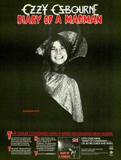 1981 Ozzy Osbourne "Diary Of A Madman" Classic Album Release Promo Reprint Ad