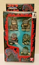 GODZILLA 5 PC MINI FIGURES SET YUTAKA 1999 JAPAN 1954 1964 1965 1994 1999-2000