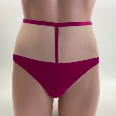 Victoria's Secret Very Sexy High Waist Thong/String Panty Burgundy  Size M  NWT