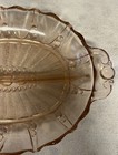 Vintage Pink Depression Glass 2 Divided tray relish/candy  — photo 3