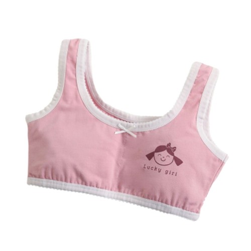 Teen Girls Cotton Training Bra U-Neck Dot Print Bow Unpadded Underwear Top - Picture 14 of 21