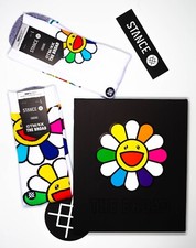 Stance x Takashi Murakami x The Broad Socks  Box Set  L  Crew  White  2021