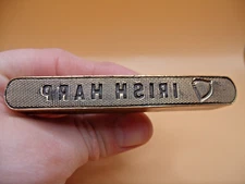 RARE Vintage Brass & Wood "IRISH HARP" Sealing Wax Stick Stamp