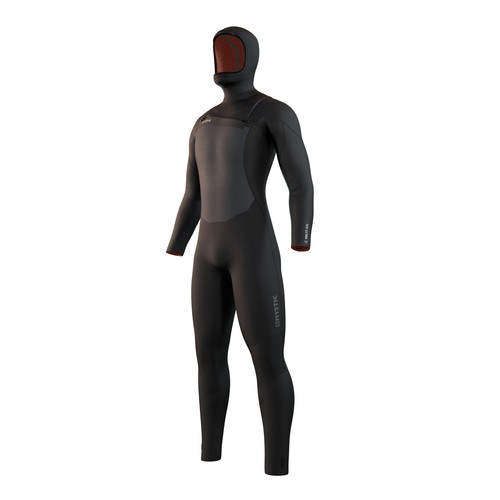 Mystic Voltt Hooded 6/4/3mm Front-Zip Fullsuit Wetsuit - Black 220000