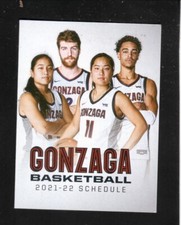 2021-22 Gonzaga Bulldogs Basketball Pocket Schedule Big West Conference