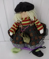 Naito Design Soft Cloth  Doll 9” Soft Sculpture Rag Doll French Artist Girl