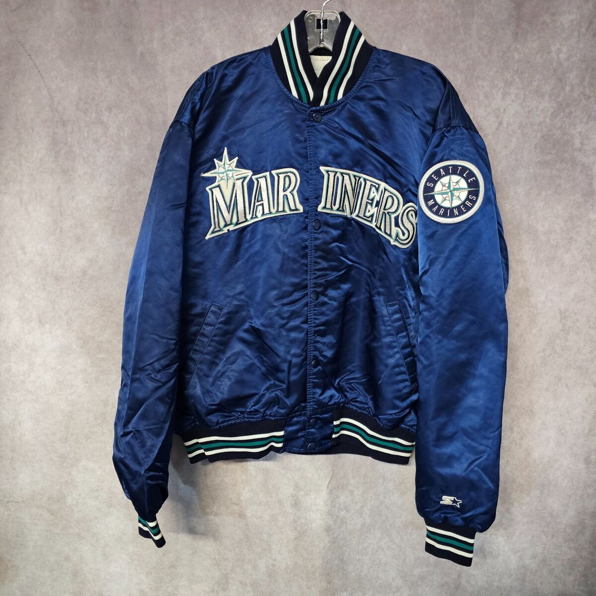 Rare Vintage 90's Starter Seattle Mariners Back Logo Satin Rare Vintage 90's Starter Seattle Mariners Back Logo Satin