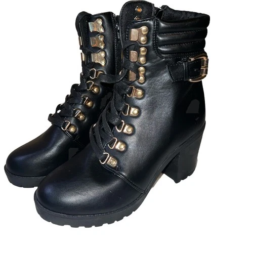 Catherine Maladrino Chunky Black Boots Women’s Size 7 NWOB (see Description)