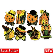 Pkgd Halloween Cutouts 8.5 inches x 9.25 inches - 2 Packs of 4 Cutouts