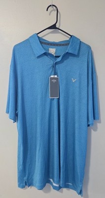 Callaway Opti Dri Golf Polo Shirt Mens XL Blue Golf Performance Stretch