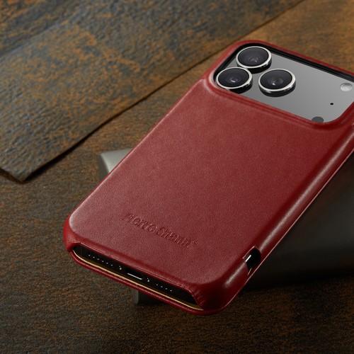 Magnetisch Echt Leder Ultra Dünn Flip Case Schutzhülle für iPhone 16 17 Pro Max - Picture 20 of 25