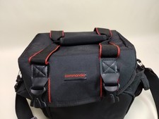 Commander DSLR Camera Shoulder Bag Black Red Trim Padded Dividers Strap