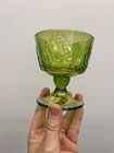 Vintage Indiana Lime Green Iridescent Carnival Glass Dessert Cup Bowl Pretty