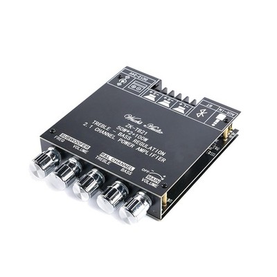 Compact 2.1 Channel Bluetooth-Compatible Audio Amplifier with Customizable Sound