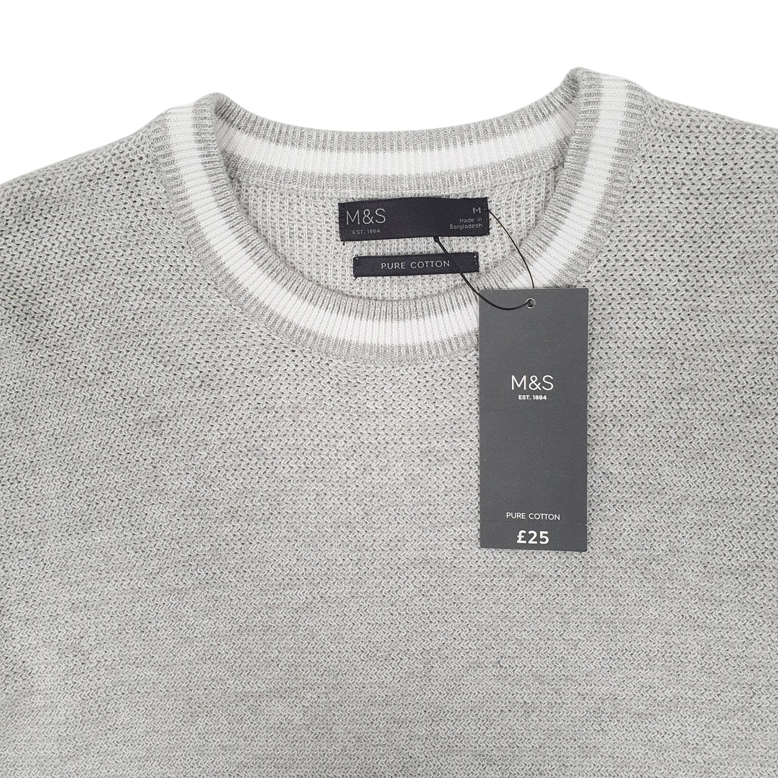 M&S Crewneck Cotton Jumper Sweatshirt Mens M image 2