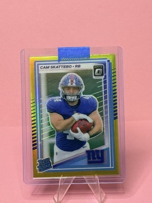 2025 Panini Donruss Optic - Rated Rookie Cam Skattebo #228 Gold Prizm /10 (RC)