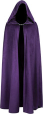 Medieval Hooded Cloak Renaissance Cape Adult Halloween Costume  Soft Polyester