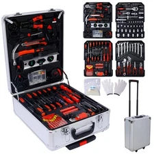 899pcs  Tool Set home repair Kit for Men, Toolbox Storage Case with 4 Drawers, 