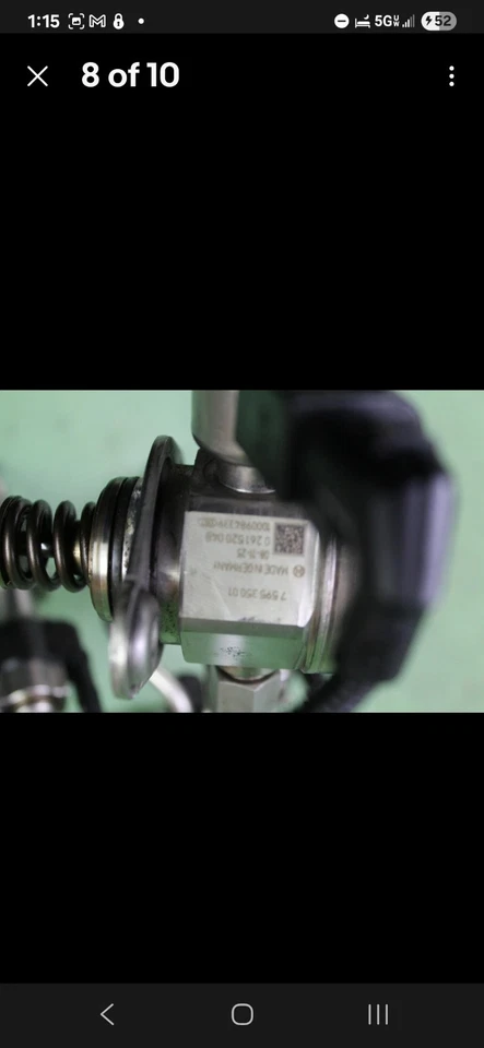 07-16 BMW 750LI 535I 3.0L 4.4L BOMBA DE COMBUSTÍVEL/TRILHO E INJETORES 13537585261 FABRICANTE DE EQUIPAMENTO ORIGINAL - Imagem 4 de 4