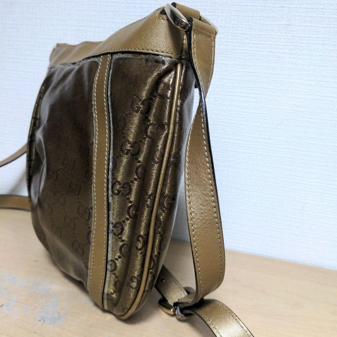 cw13 GUCCI Shoulder Bag Gold GG Total Pattern PVC Leather | eBay 