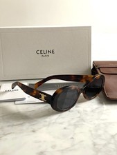 CELINE TRIOMPHE 01 SUNGLASSES IN ACETATE Tortoiseshell Oval-Frame New In Box