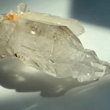 Hockey Quartz Crystal Mineral Sample Clear Double Point Cluster Official
