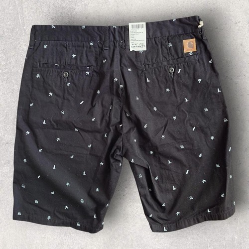 Pantalones cortos chinos para hombre Carhartt Johnson BNWT PRECIO DE VENTA SUGERIDO POR EL FABRICANTE 70 £ W36 - Imagen 3 de 4