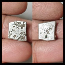 Magadh Silbermünze antike Punze Mark 400 v. Chr. Mauryan Dynastie Indien