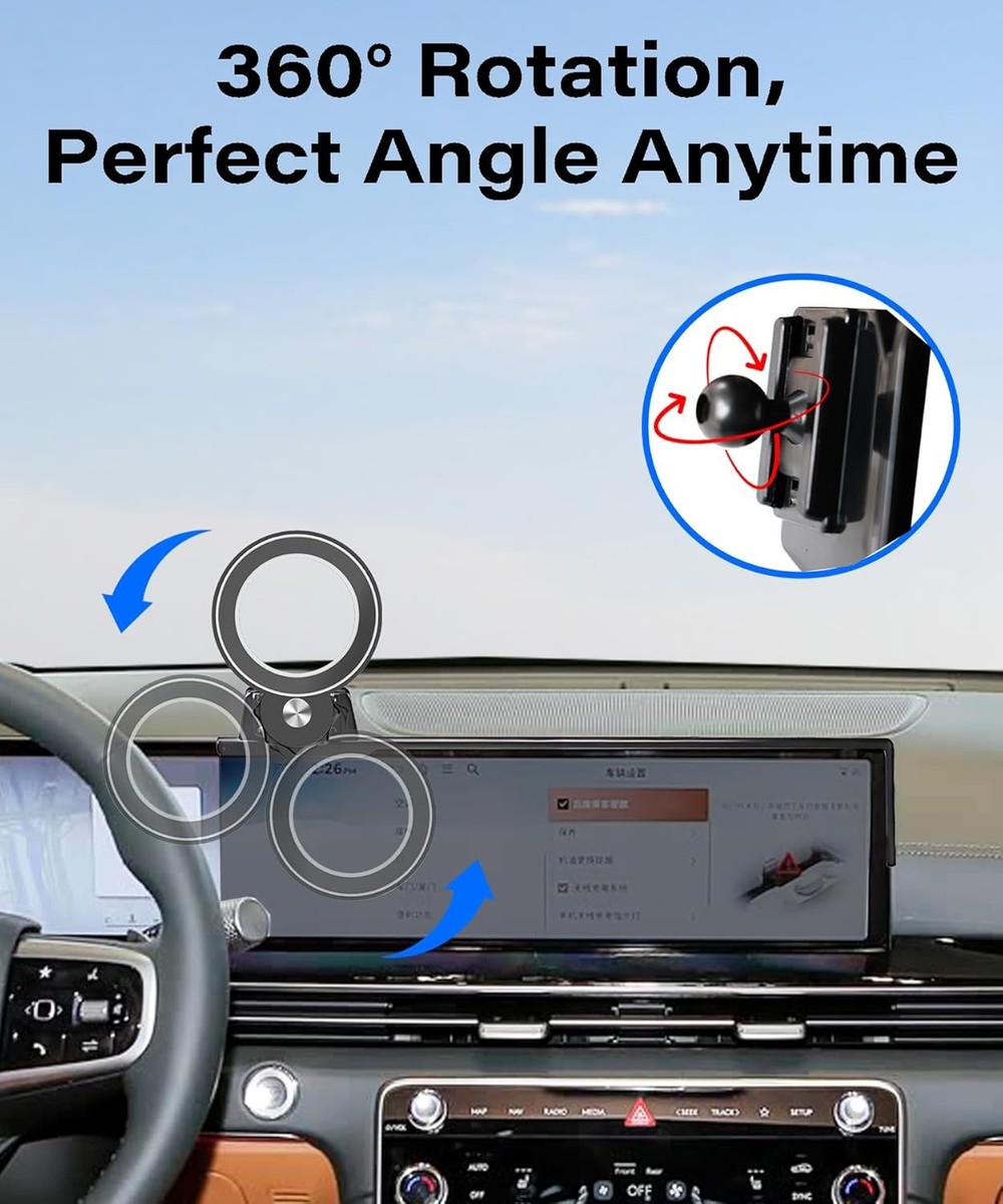 Car Phone Holder for 2025 2026 Genesis GV70 GV80 G80 Accessories